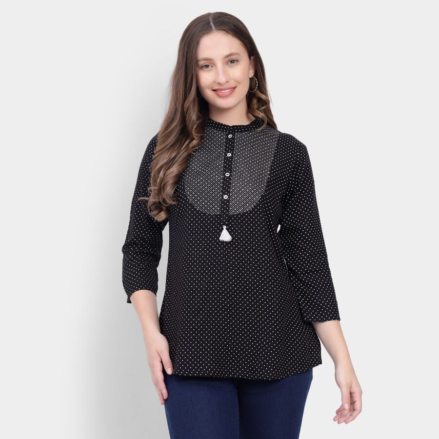 Ladies' Kurti, Black, large image number null